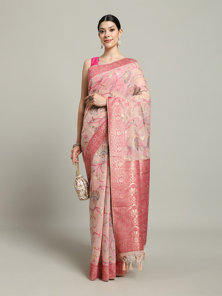 Zari Jaal Art Silk Woven Saree