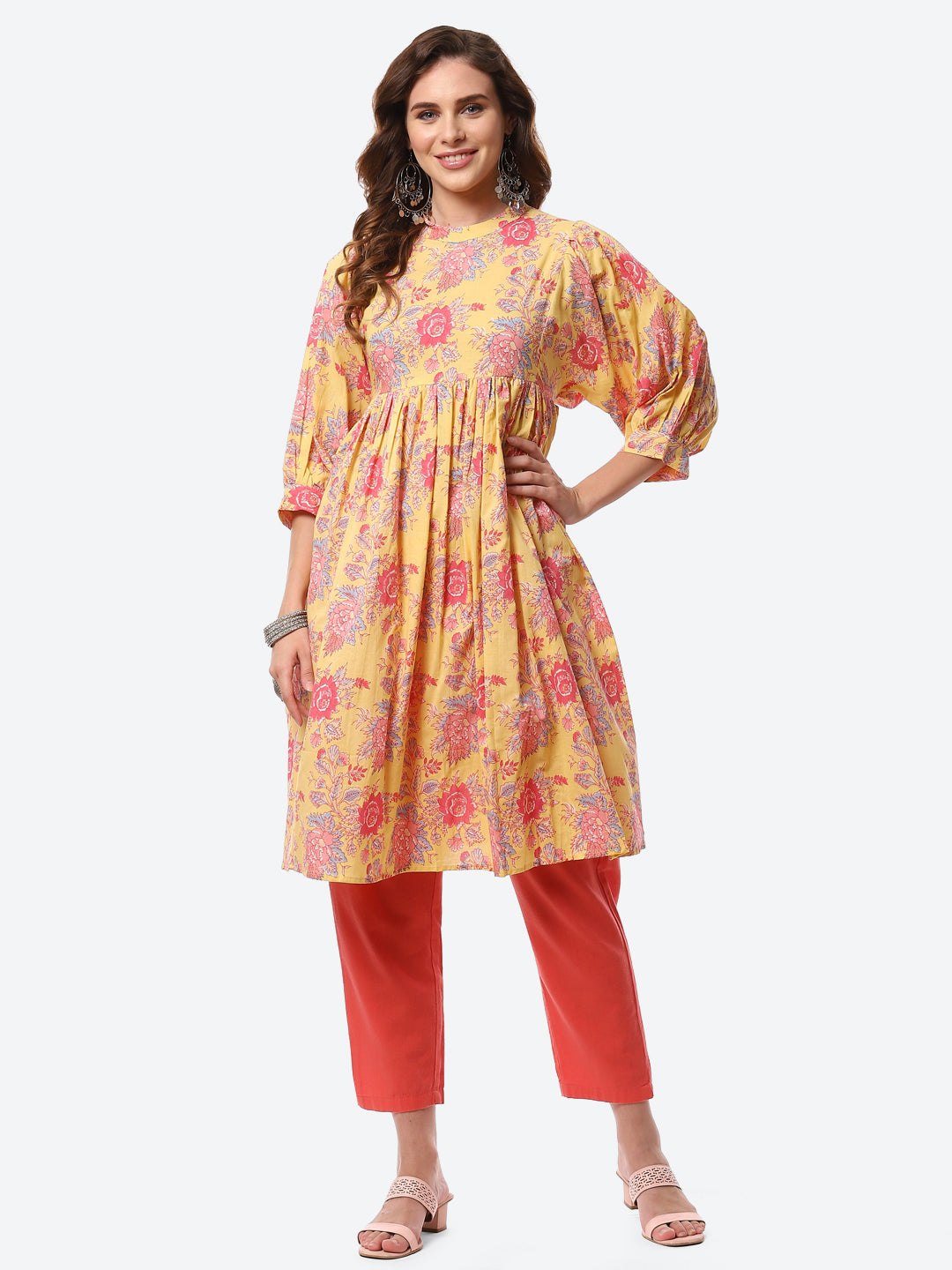 Floral Printed Cotton Kurti