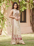 Floral Digital Printed Crepe A-Line Gown Dress