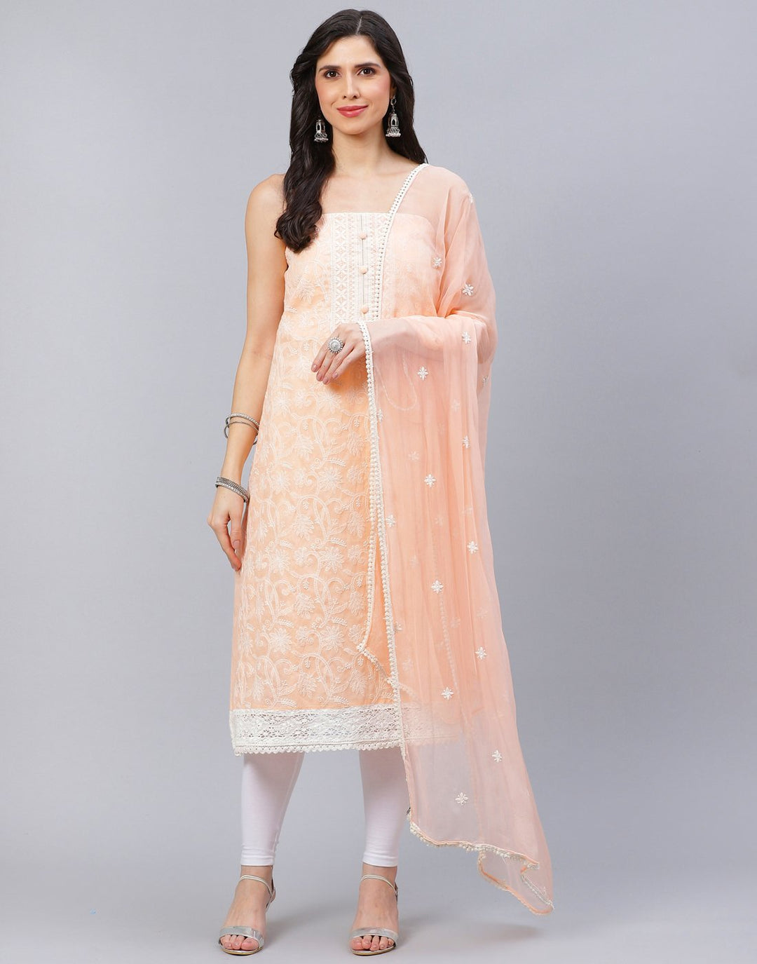 Cotton Embroidered Suit Piece