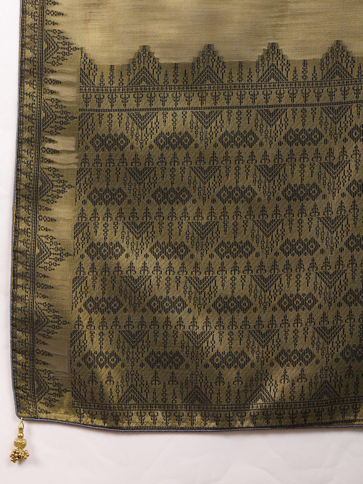 Woven Design Cotton Linen Saree