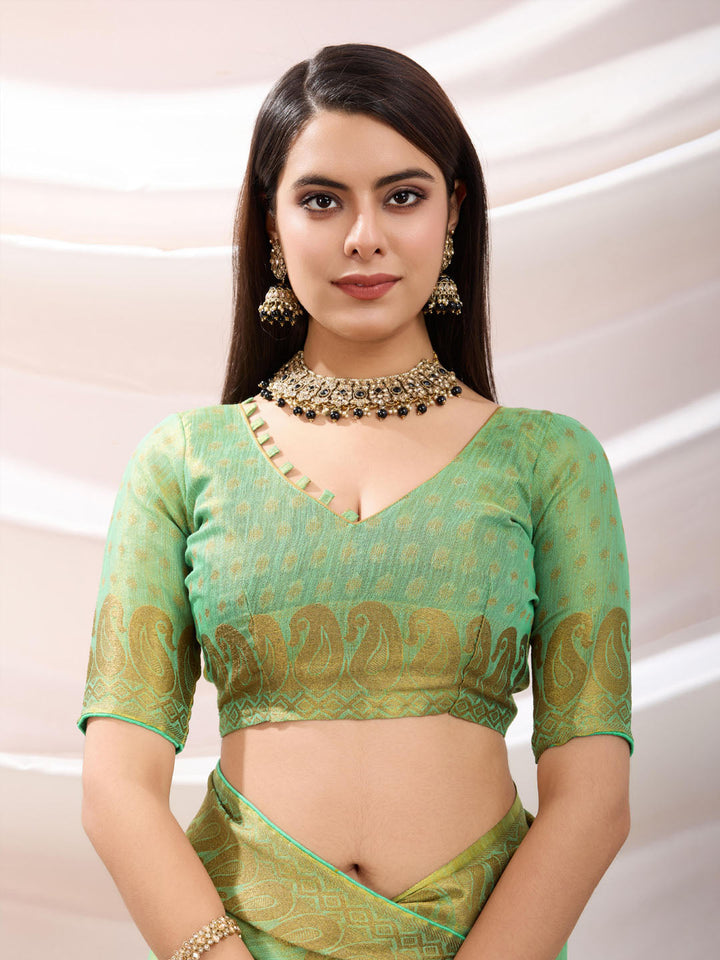 Woven Design Cotton Linen Saree