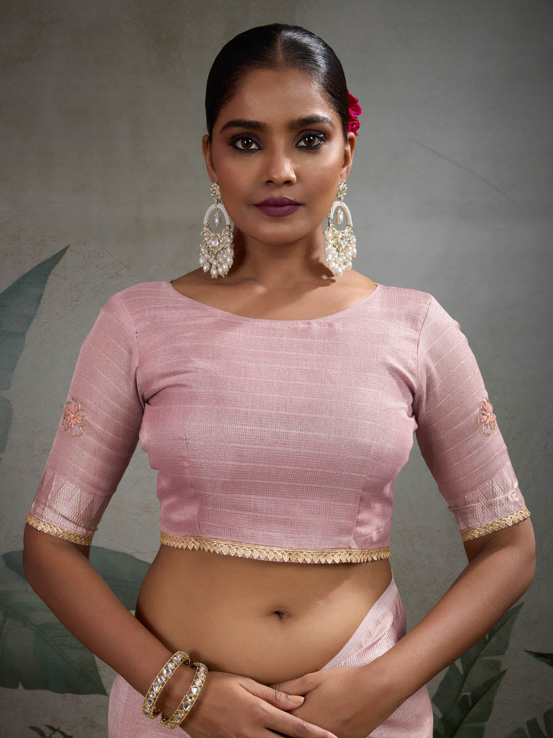 Woven Border Linen Saree