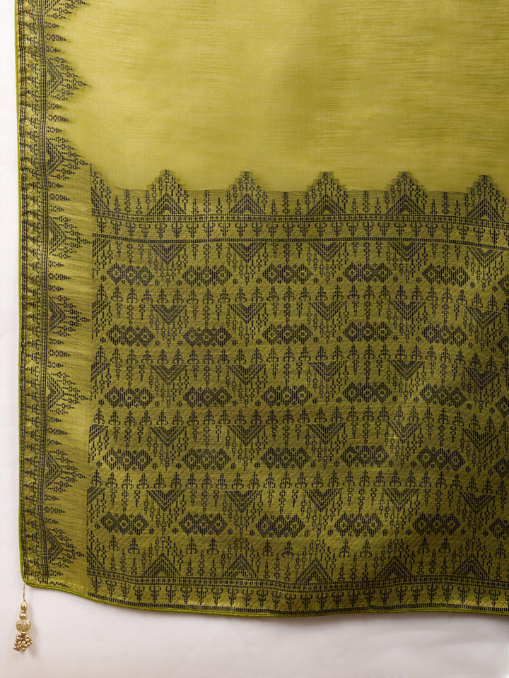 Woven Design Cotton Linen Saree