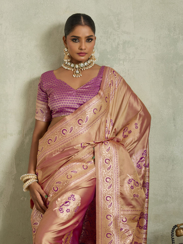 Woven Design Satin Silk Saree