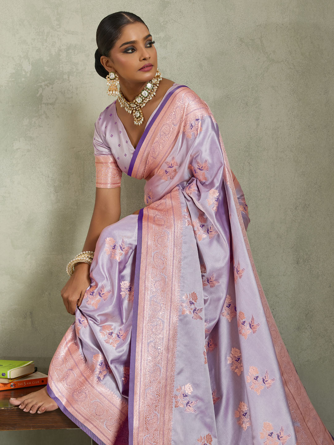 Woven Design Satin Silk Saree