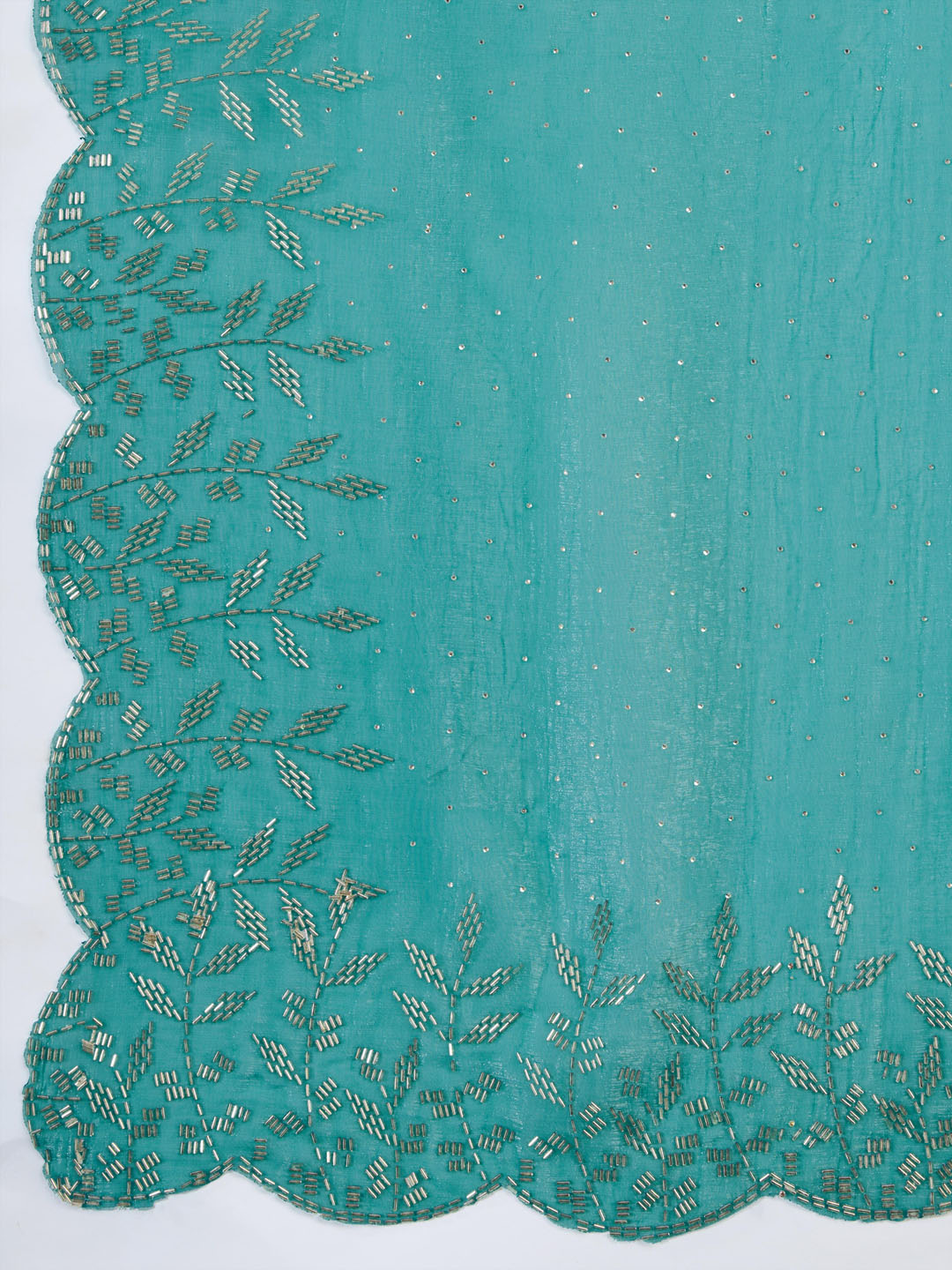 Embroidered Chiffon Crush Saree