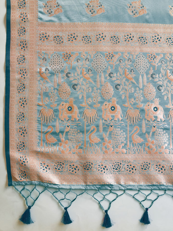 Woven Design Satin Silk Saree