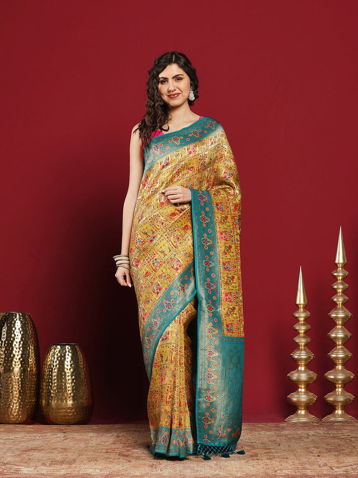 Woven Design Satin Saree