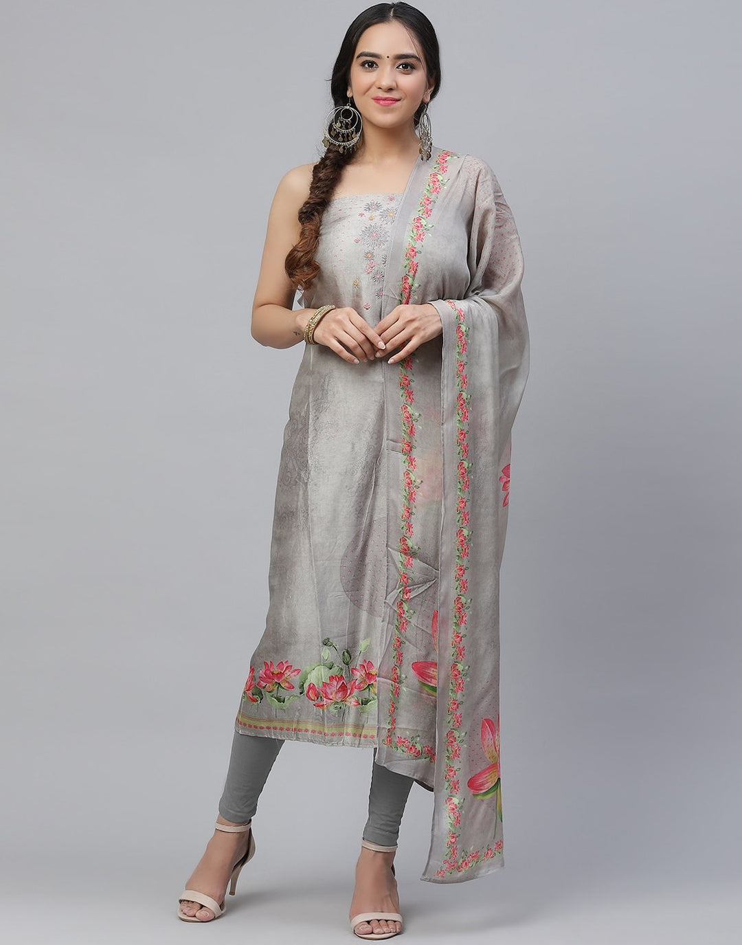 Chanderi Printed Suit Piece
