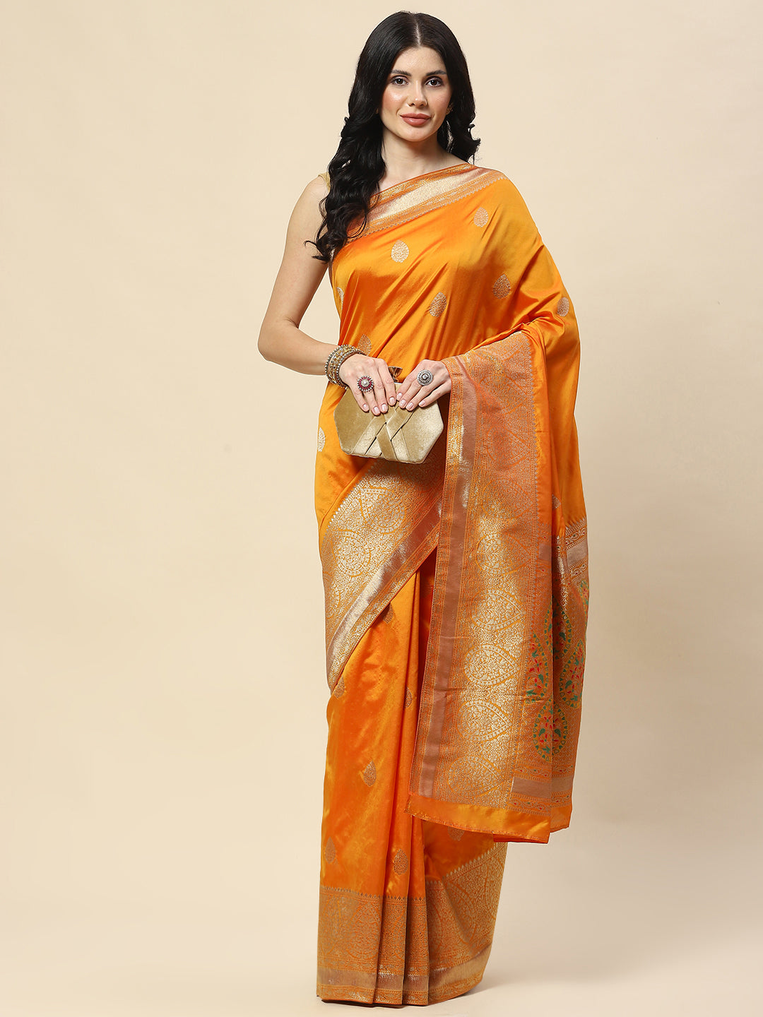 Zari Booti Woven Art Silk Banarsi Saree
