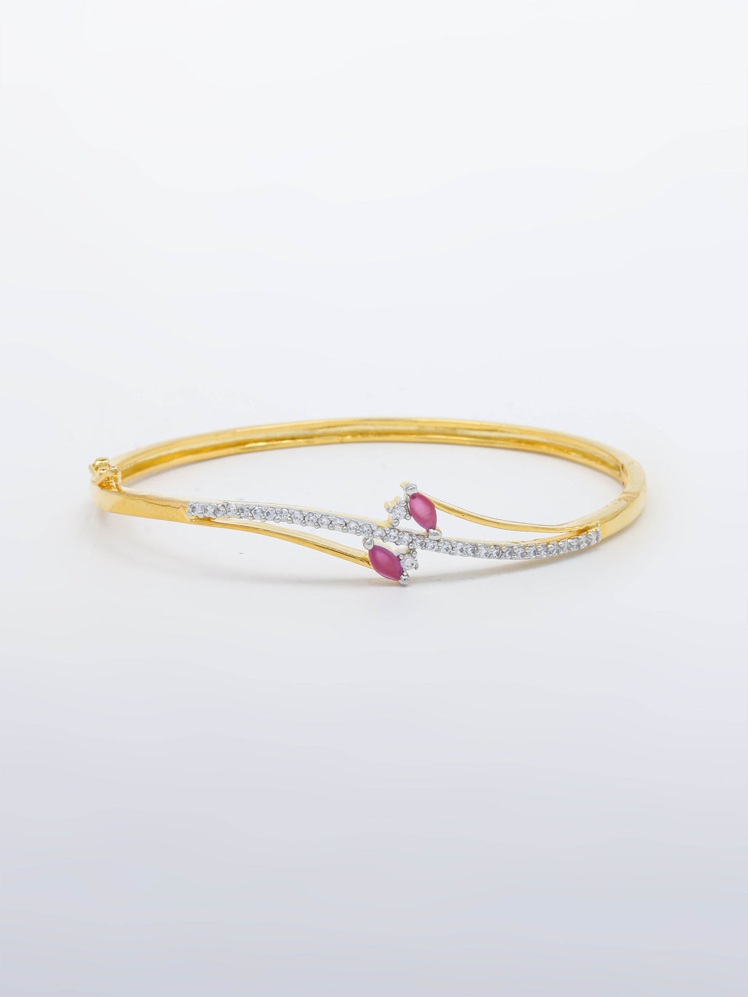 Golden Pink Stone Bracelet