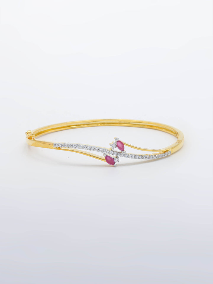 Golden Pink Stone Bracelet
