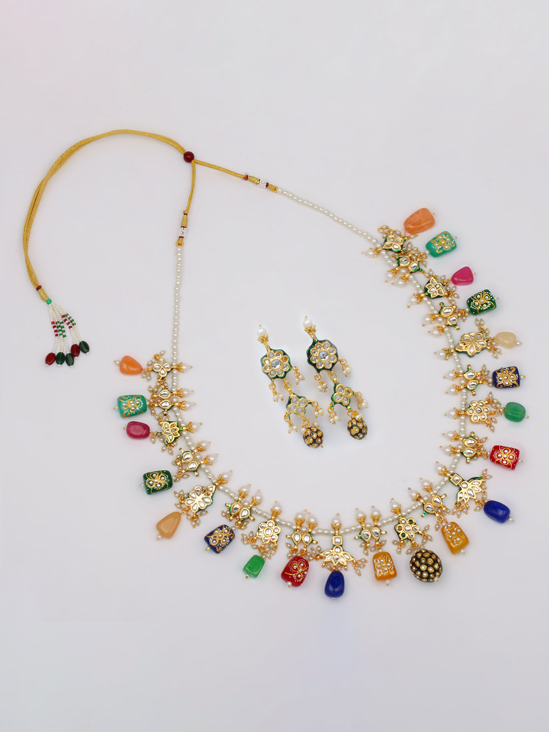 Gold Plated Necklace With Earrings