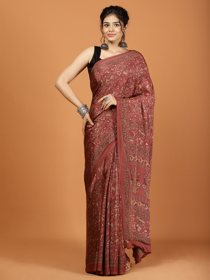 Digital Printed Crepe Woven Saree