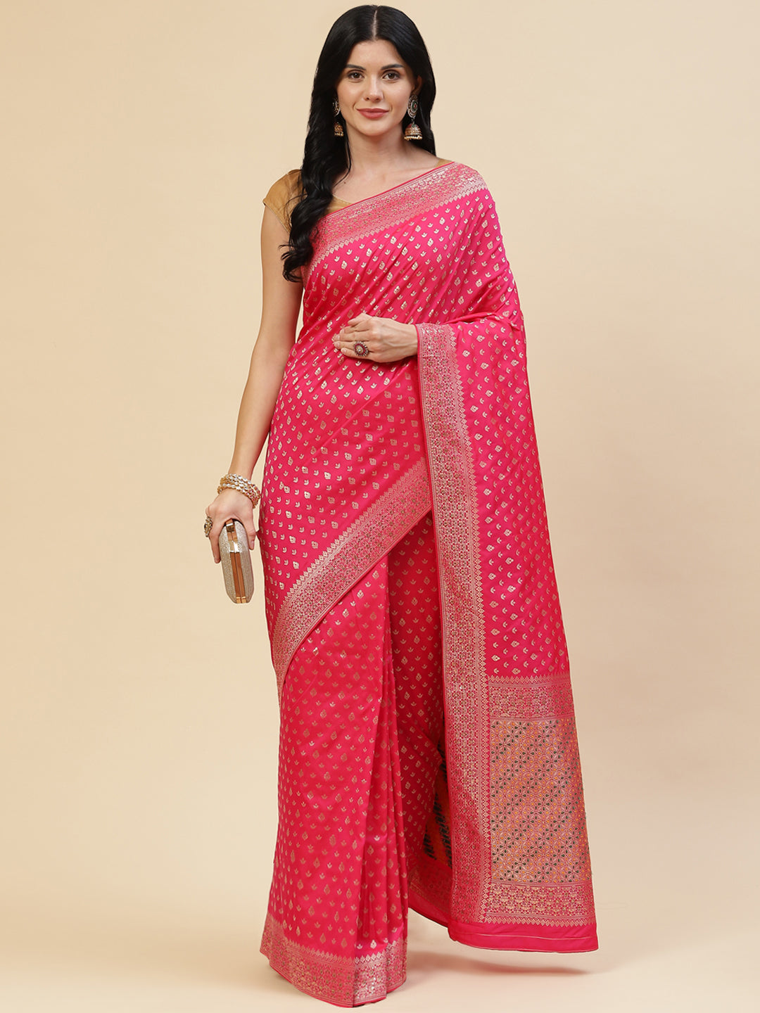 Stone Booti Banarasi Woven Saree