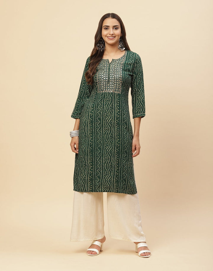 Embroidered Rayon Kurti