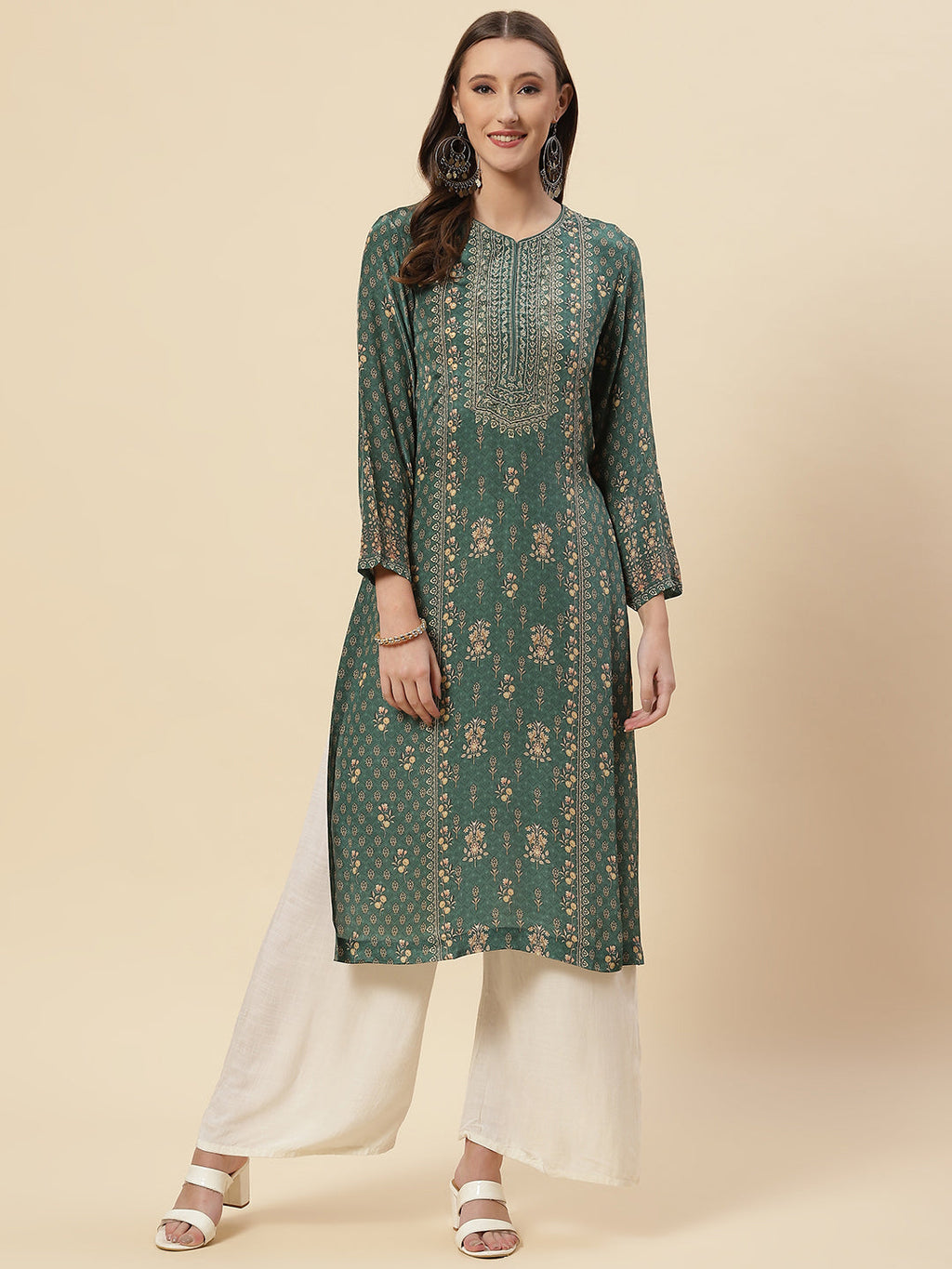 Printed Crepe Kurta
