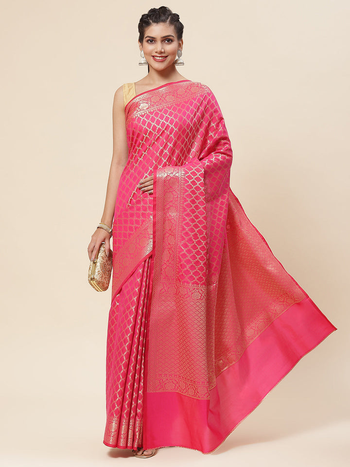 Zari Jaal Woven Cotton Saree