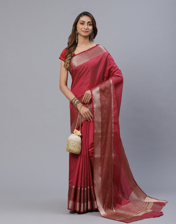 Art Handloom Saree With Zari Border