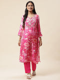 Printed Muslin Kurta With Pants