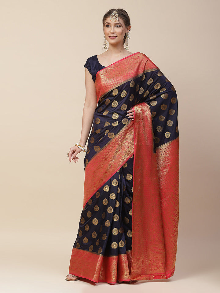 Zari Booti Woven Art Handloom Saree