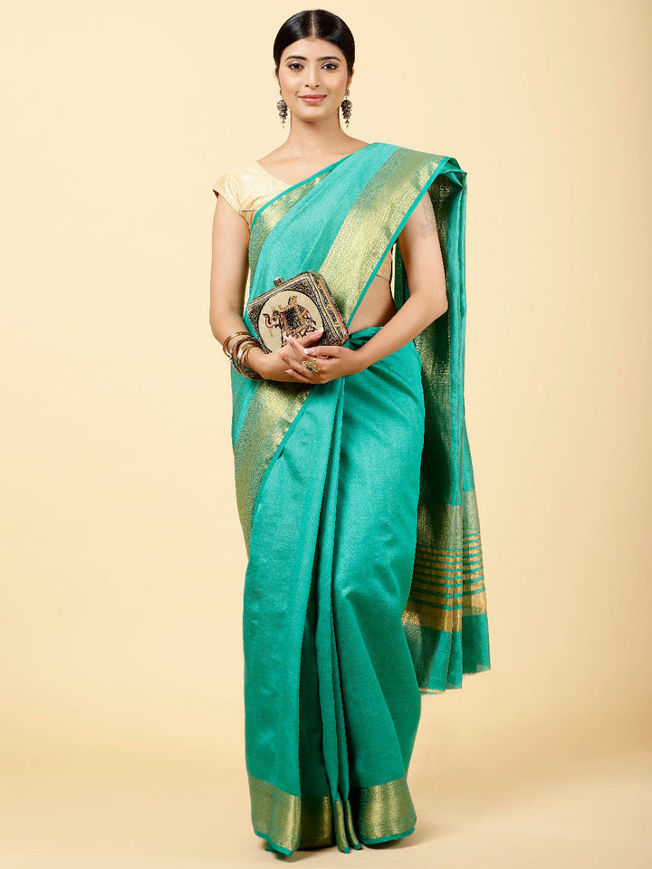 Zari Jaal Woven Handloom Saree