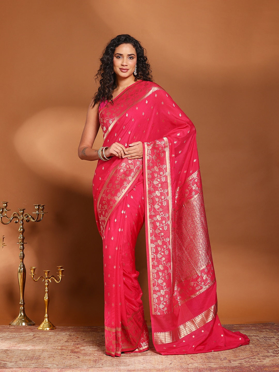 Plain Chiffon Saree