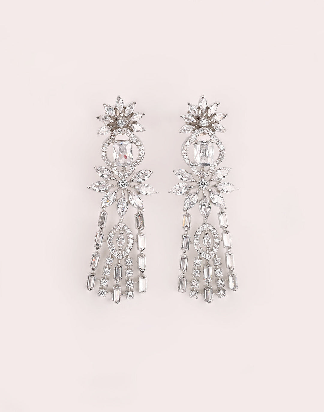 Gold Plated Earrings Embellished With Diamond Stone