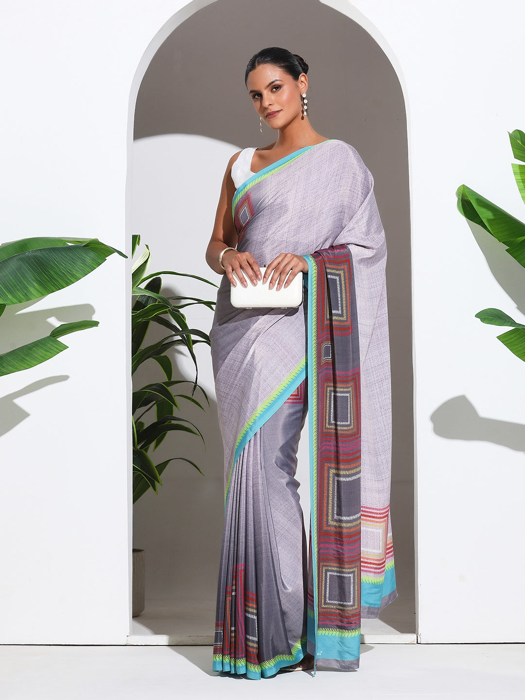 Digital Printed Crepe Saree