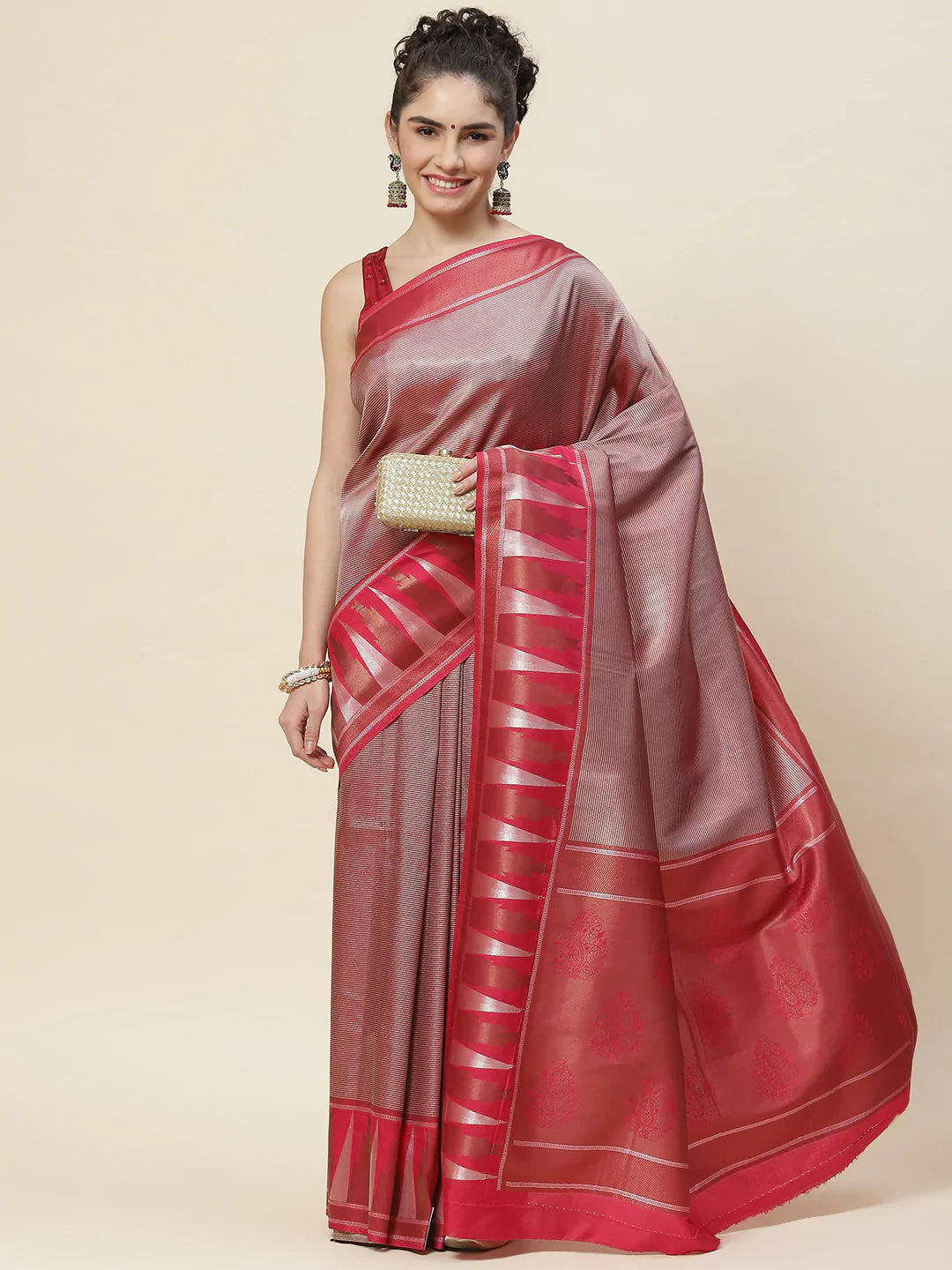 Zari Jaal Handloom Woven Saree
