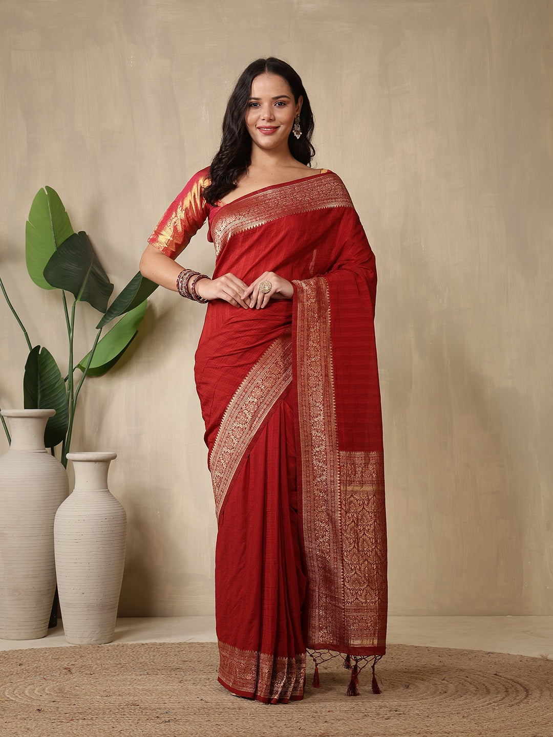 Woven Design Tussar Silk Saree