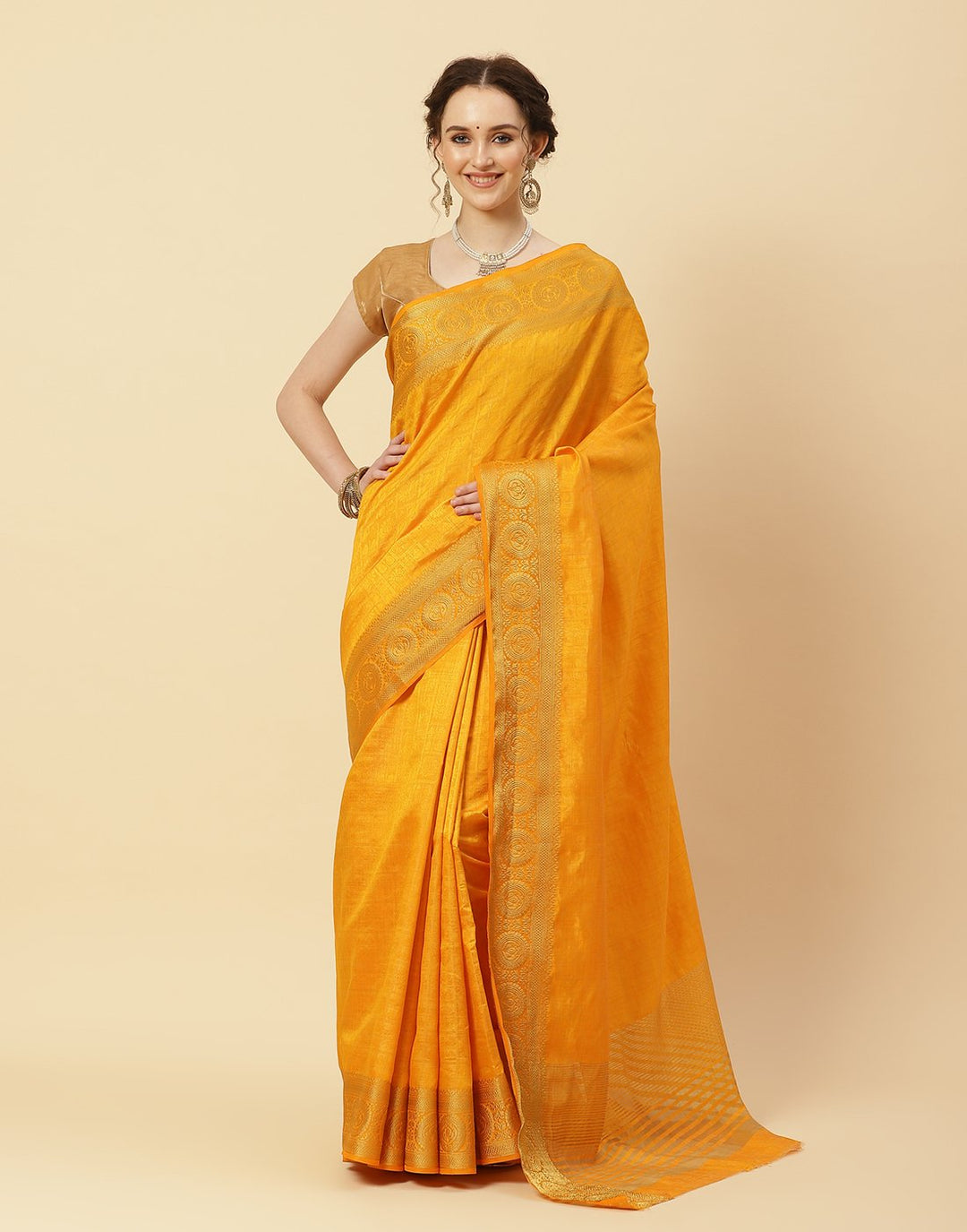 Woven Art Handloom Zari Border Saree