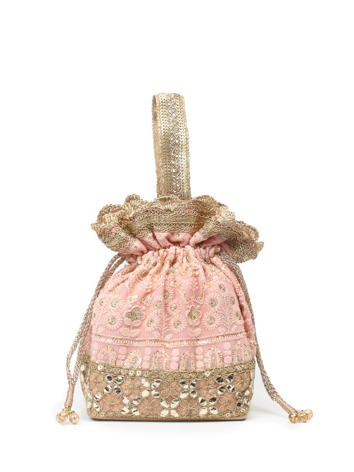 Pink Sequin Potli Bag