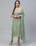 Chanderi Embroidered Suit Piece