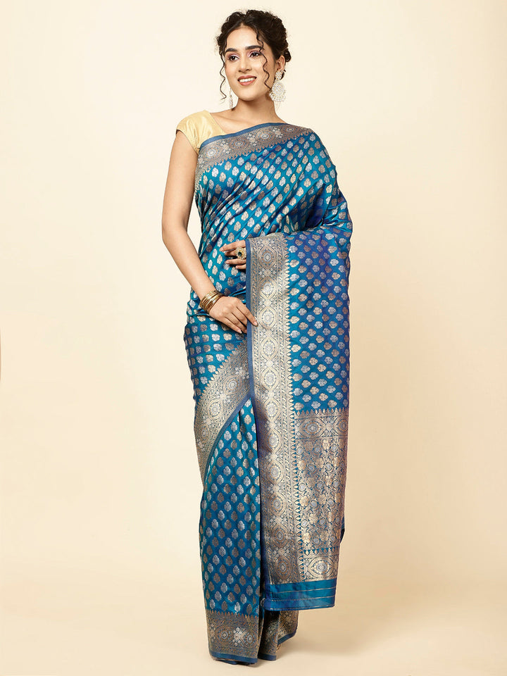 Zari Booti Woven Banarsi Saree