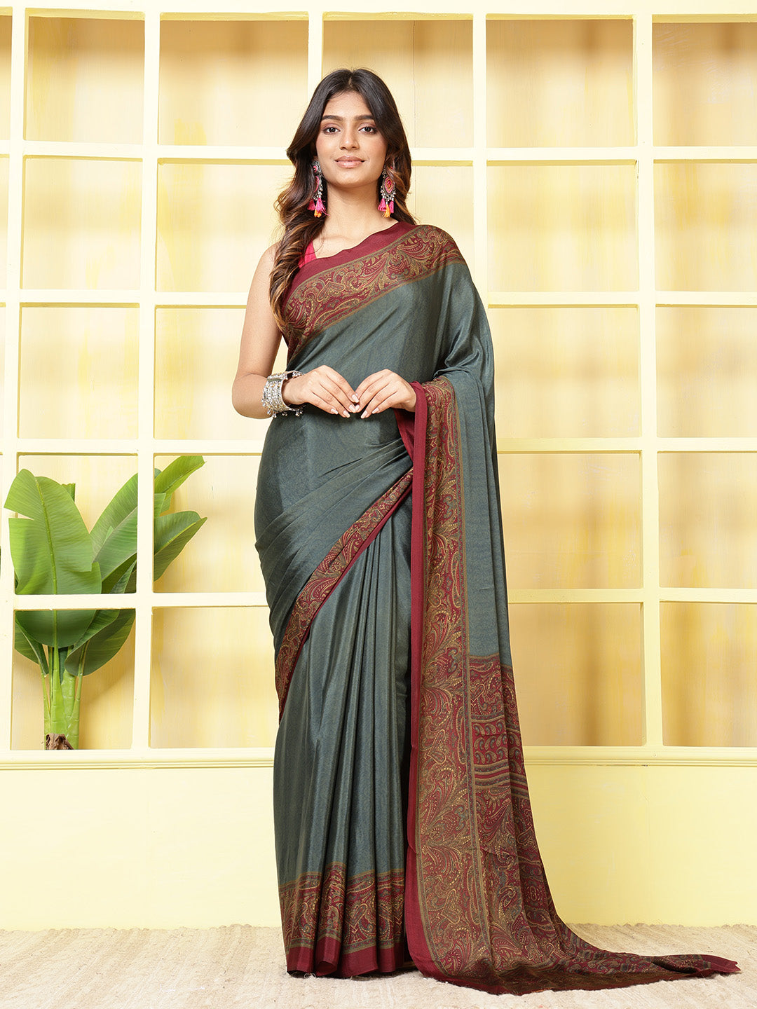 Digital Printed Crepe Saree
