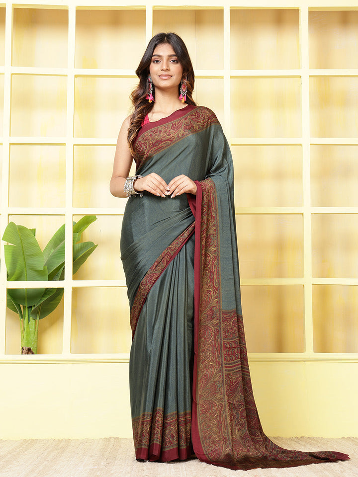 Digital Printed Crepe Saree