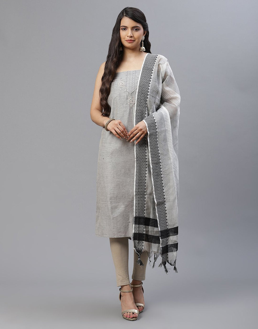 Cotton Embroidered Suit piece