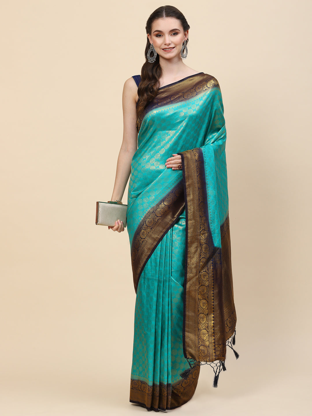 Zari Jaal Handloom Woven Saree