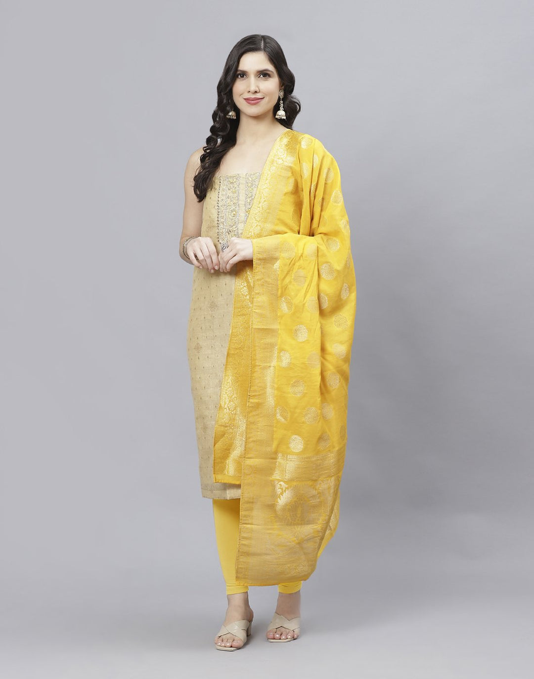 Chanderi Embroidered Suit piece