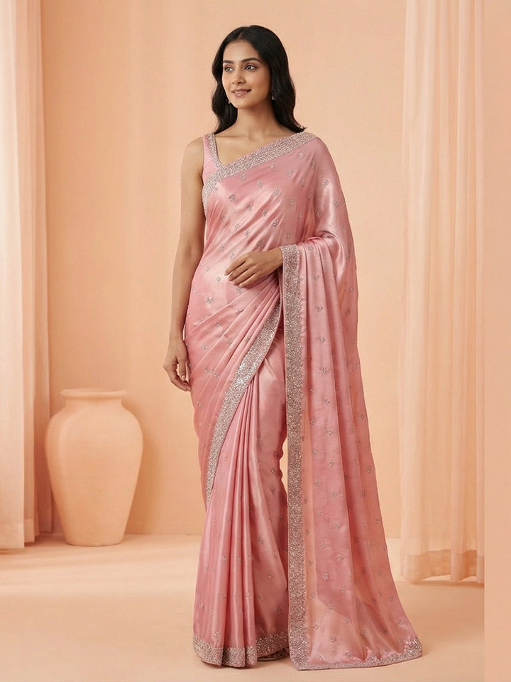 Embroidered Georgette Saree