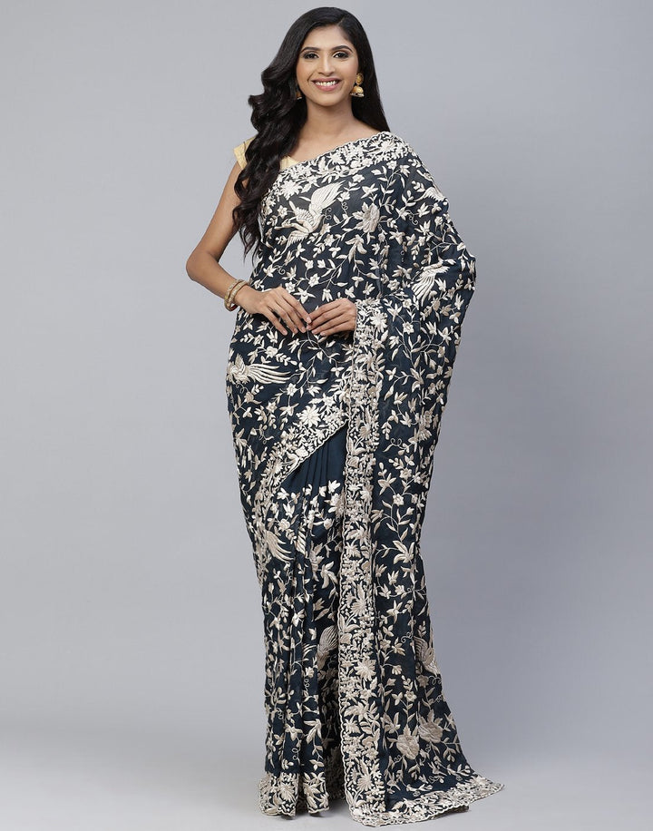Art Georgette Embroidery Saree