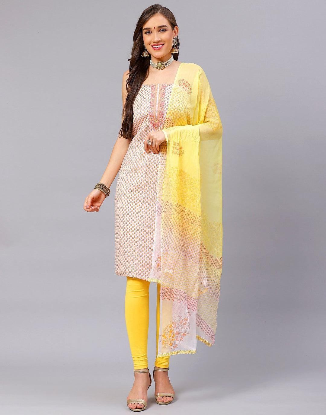 Cotton Embroidered Suit Piece