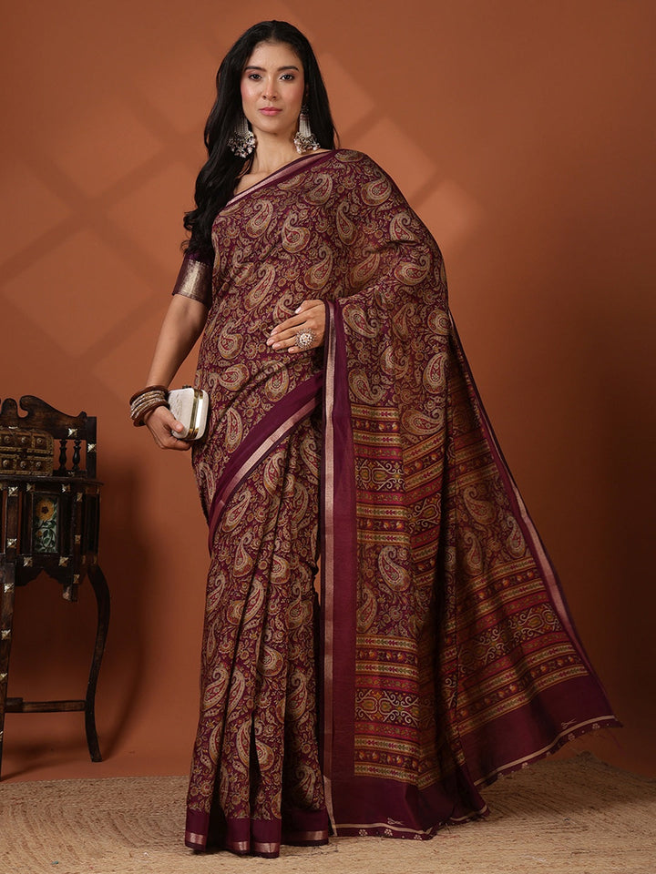 Digital Printed Art Silk Saree