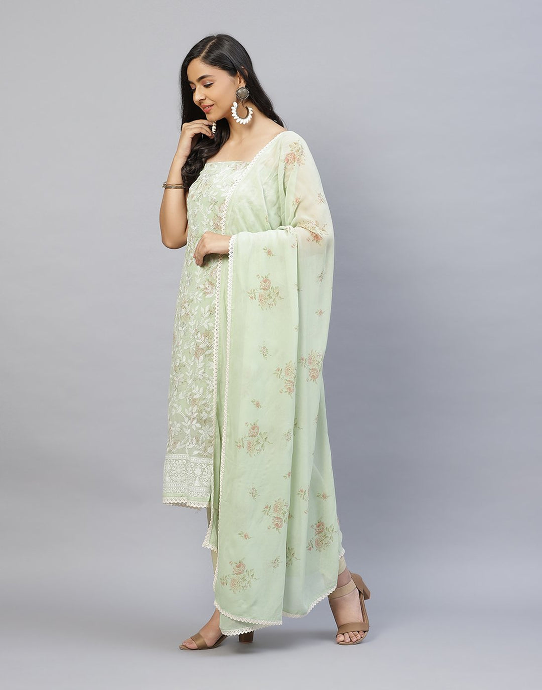 Embroidered Art Georgette Suit Piece