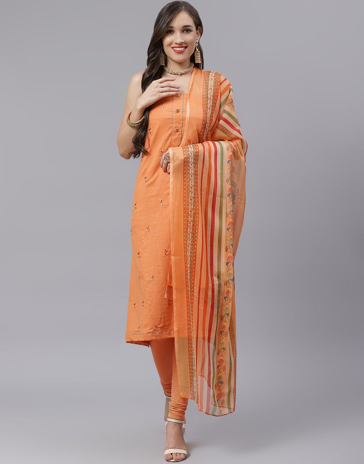 Cotton Embroidered Suit Piece