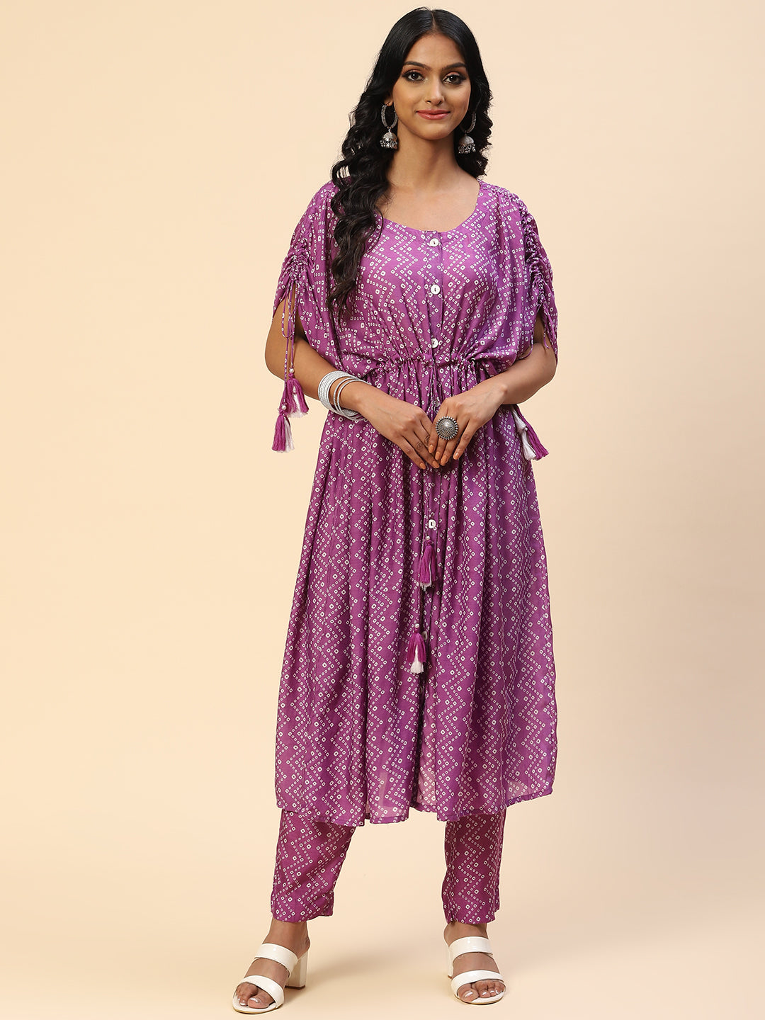 Zigzag Printed Muslin Kurta With Pants