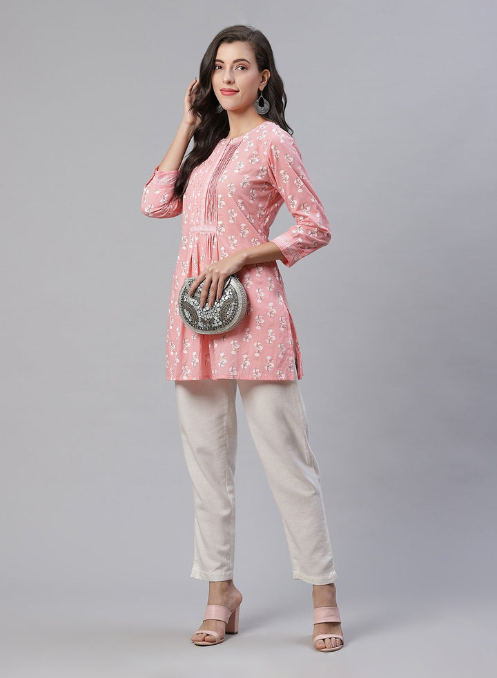Printed Cotton Short Kurti