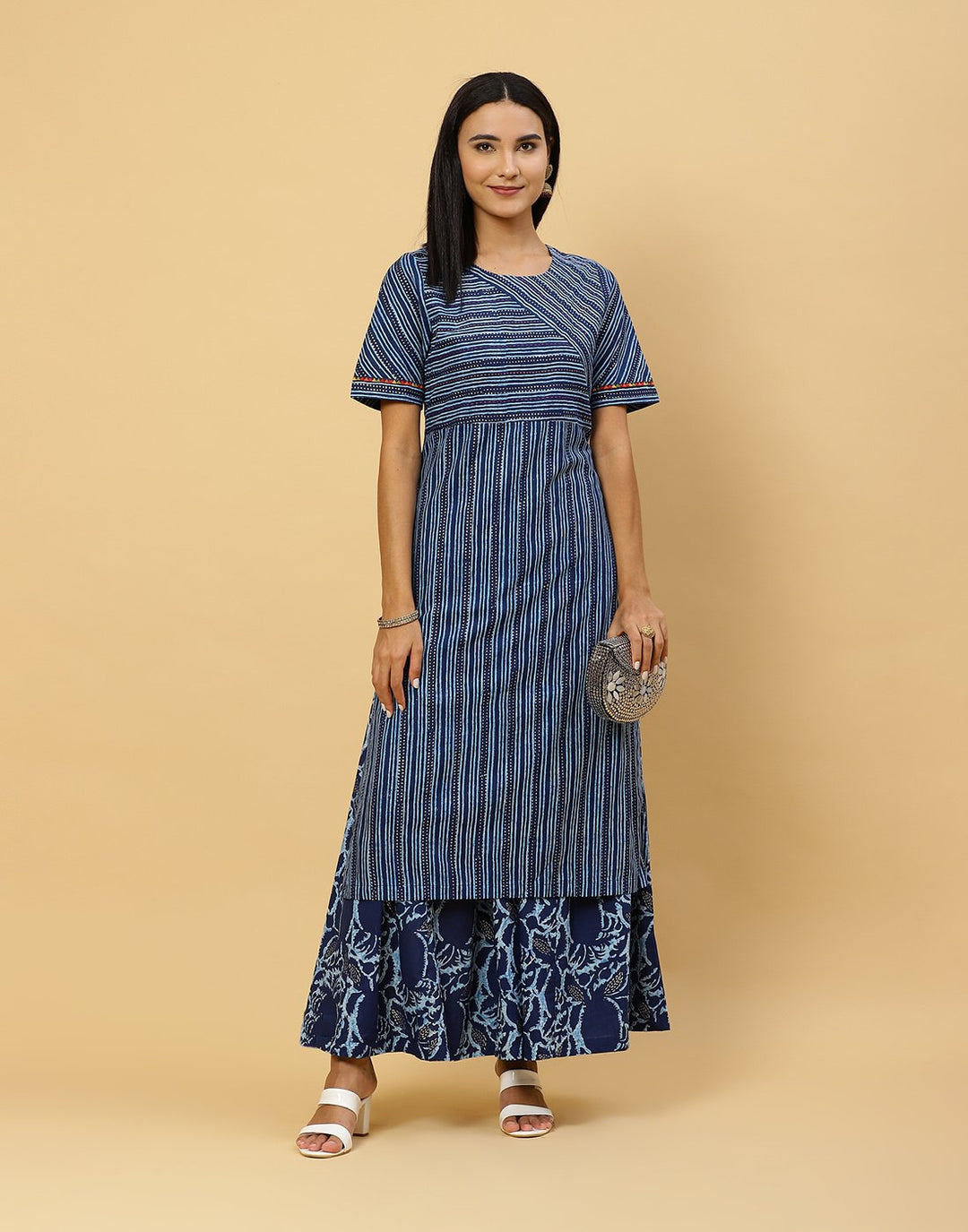 Printed Cotton Kurti With Palazzo